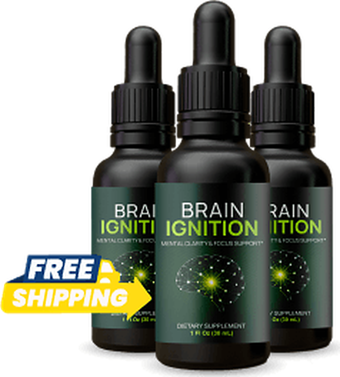 Brain Ignition liquid drops, three bottle pack
